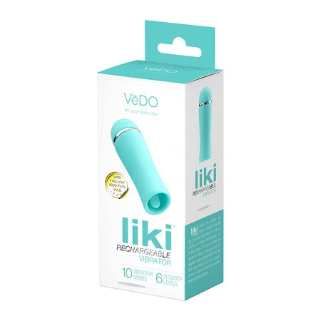 adult toys for relaxation time-Vedo Liki Rechargeable Flicker Vibe Tease Me Turquoise