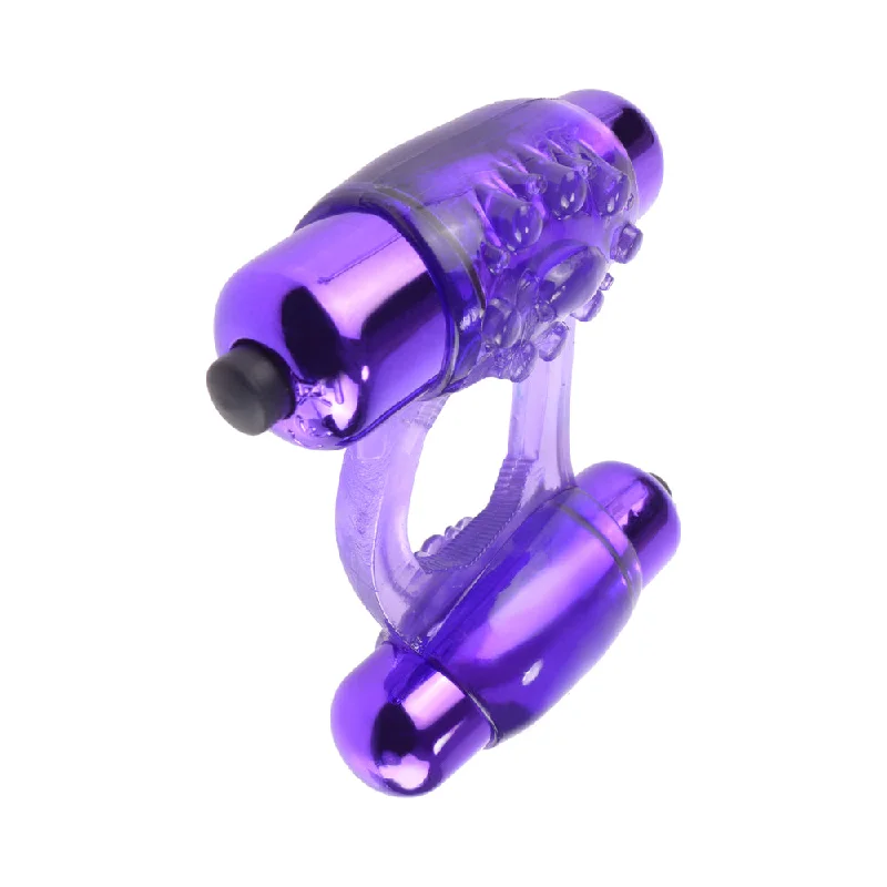 adult toys with durable texture settings-Fantasy C-Ringz Duo-Vibrating Super Ring Purple