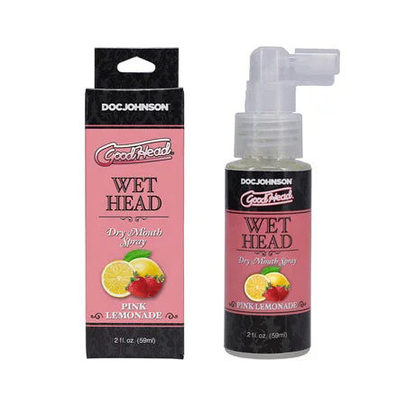 adult toys for intimate relaxation-GoodHead Juicy Head Dry Mouth Spray Pink Lemonade 2 fl. oz.