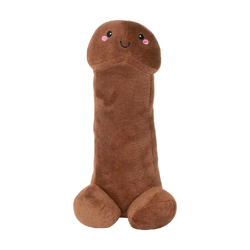 adult toys with soft texture design-Shots Penis Stuffy 12 in. Brown