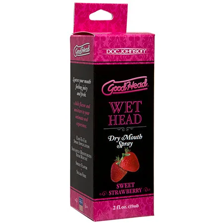 adult toys for romantic fun-GoodHead Juicy Head Dry Mouth Spray Sweet Strawberry 2 fl. oz.