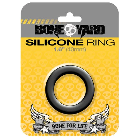 adult toys for intimate nights-Boneyard Silicone Ring 40mm Black