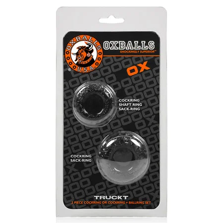 adult toys with durable silicone-OxBalls Truckt, Cockring, Black