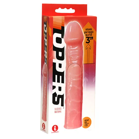 adult toys with sleek design finish-The 9's, Toppers - Natural, Extender Sleeve