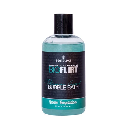 adult toys with quiet motor-Sensuva Big Flirt Pheromone-Infused Bubble Bath Sweet Temptation 8 oz.