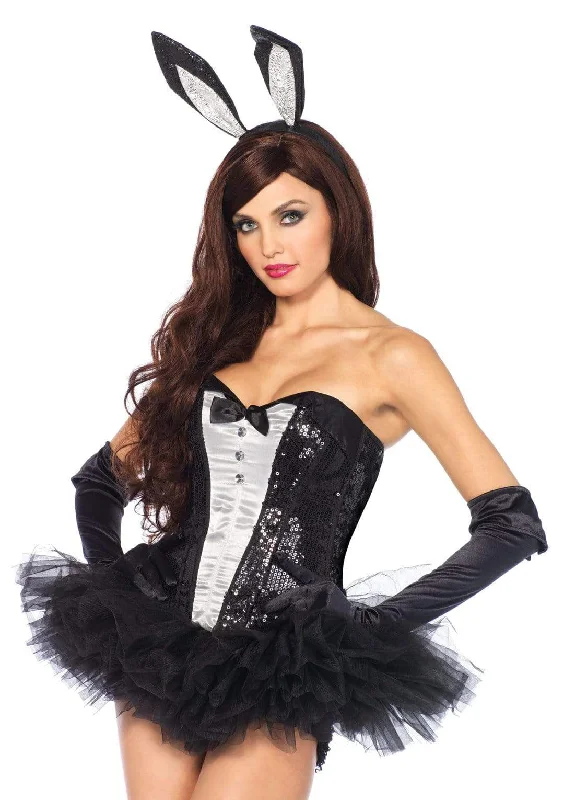 adult toys with waterproof settings finish-Tuxedo Bunny Accessory Kit With Glitter Ears -  One Size