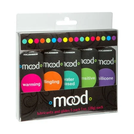 adult toys with silicone finish-Mood - Lube - 5 Pack