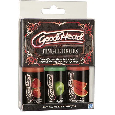 adult toys with magnetic charging-GoodHead - Tingle Drops - 3 Pack