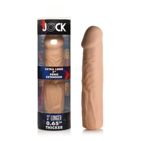 adult toys for couples intimacy-Jock Extra Long Penis Extension Sleeve 3 in. Light