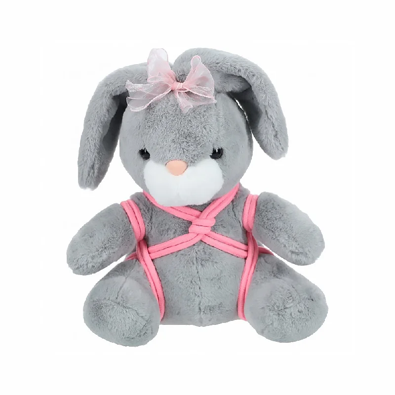 adult toys for advanced users-Shots Bunny Shibari Stuffy Grey