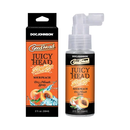 adult toys for private intimacy-GoodHead Juicy Head Dry Mouth Spray Sour Peach 2 oz.