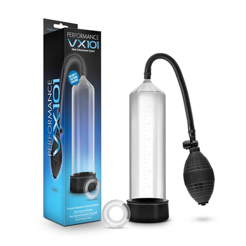 adult toys for fantasy-Blush Performance VX101 Male Enhancement Pump Clear