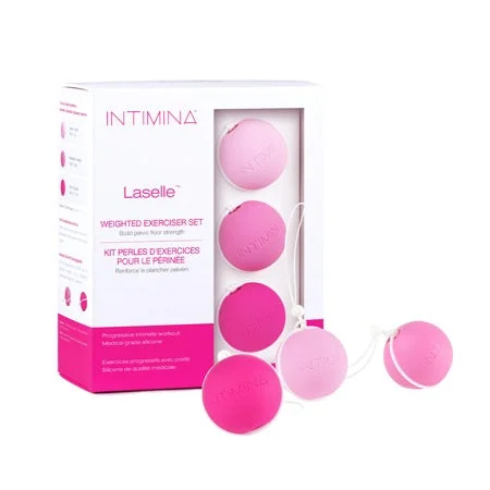 adult toys with sleek texture-INTIMINA Laselle Weighted Pelvic Exercise Kegel Balls Set