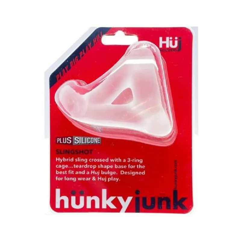 adult toys for sensory enjoyment-Hunky Junk Slingshot 3 Ring Teardrop - Ice