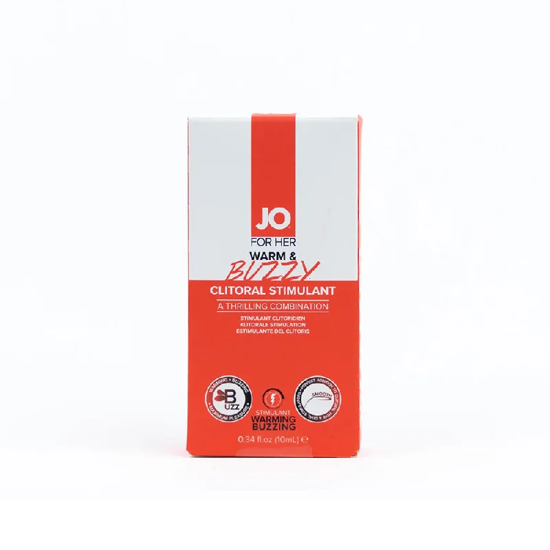 adult toys with powerful texture finish-JO Warm & Buzzy Clitoral Stimulant 0.34 oz.