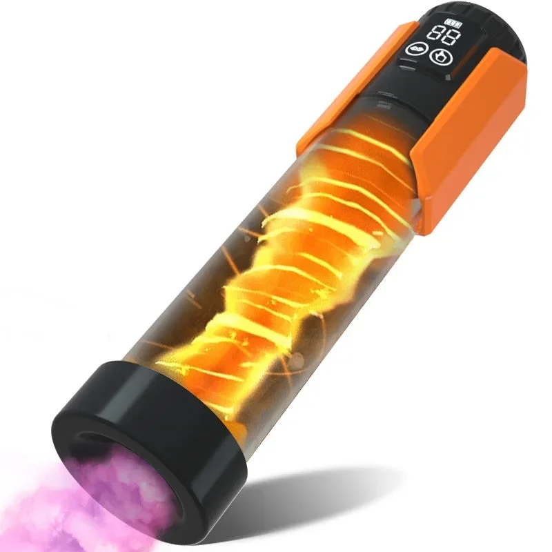 adult toys with dual vibration-Lcd Display 5 Suction Modes Waterproof Penis Pump