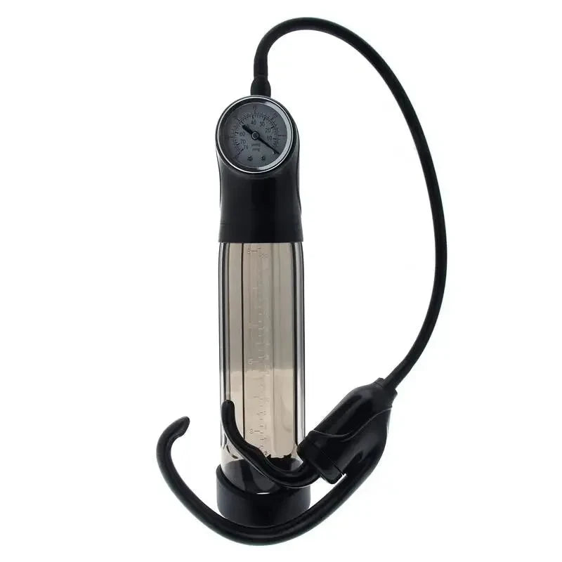 adult toys with heat feature settings-Mojo 14.5-inch Momentum Black Power Grip Penis Pump