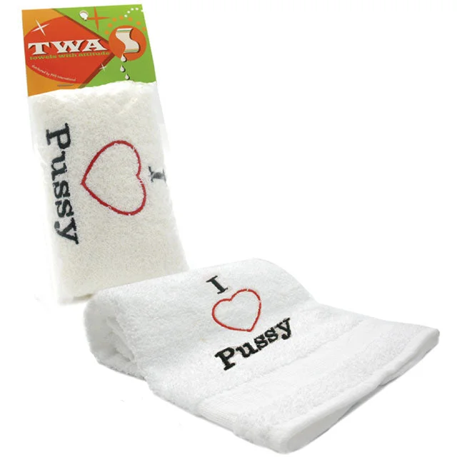 adult toys stylish design-Towels With Attitude - I Heart Pussy