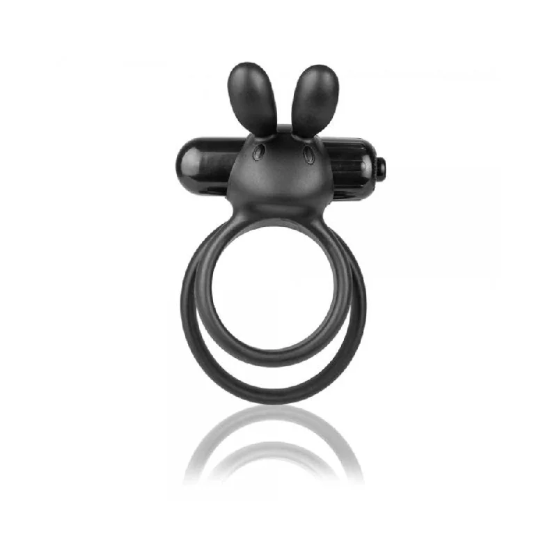 adult toys with soft material finish-Ohare XL Vibrating Rabbit Double Ring Black