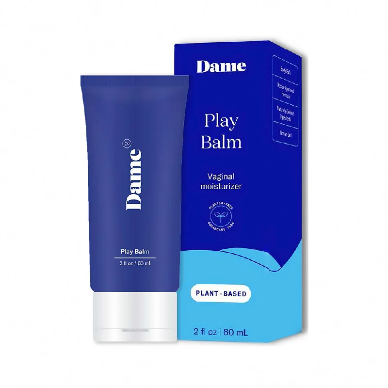 adult toys with ergonomic shape settings-Dame Play Balm Vaginal Moisturizer 2 oz.