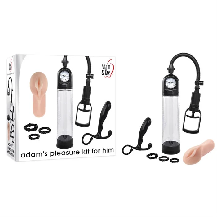 adult toys with adjustable texture finish-Adam's Pleasure Kit For Him by Adam & Eve