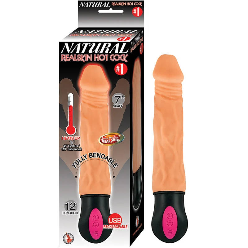 adult toys with adjustable design finish-Natural Realskin Hot Cock #1 Light