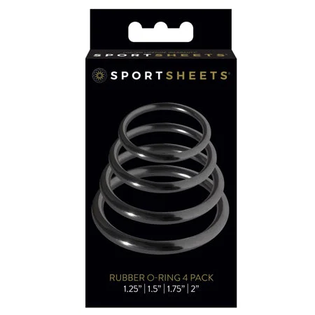 adult toys with smart control-Sportsheets Rubber O-Ring 4-Pack Black