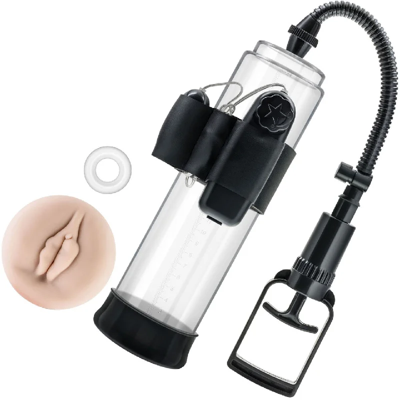 adult toys with smooth material-Performance VX4 Male Enhancement Penis Pump System By Blush - Clear