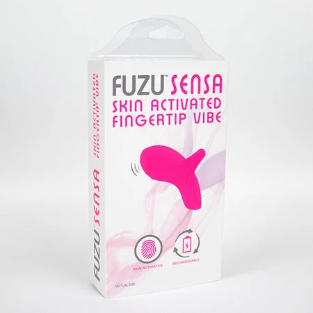 adult toys easy to clean-Fuzu Sensa Rechargeable Skin-Activated Fingertip Vibe Pink