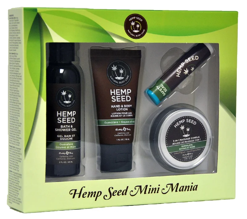 adult toys with ergonomic grip-Hemp Seed Mini Mania Travel Set - Guavalava