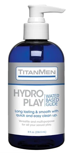 adult toys with durable design-Titanmen Hydro Play Water Based Glide - Bulk - 8 Fl. Oz.