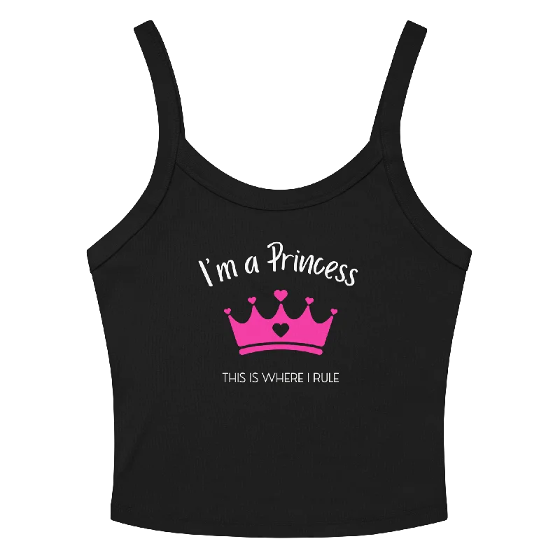 adult toys with sleek finish settings-I'm a Princess micro-rib tank top