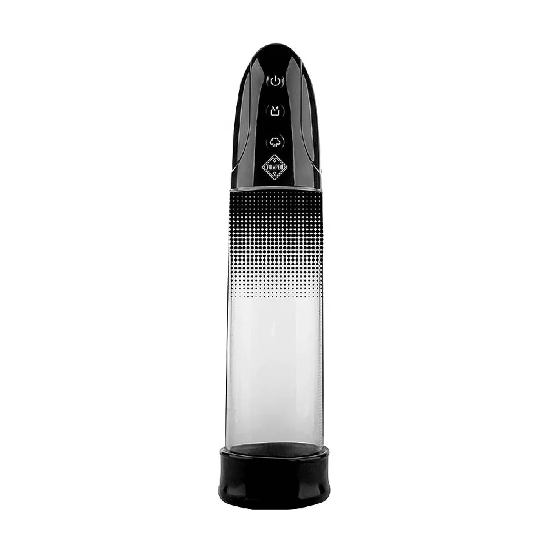 adult toys with ergonomic texture settings-Pumped Automatic Rechargeable LUV Pump Black