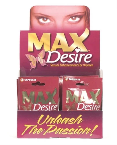 adult toys with soft material finish-Max Desire - 24 Count Display - 2 Count Packets