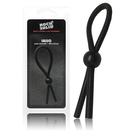 adult toys with remote access-Rock Solid The Lasso/Bolo Single Lock Adjustable Black