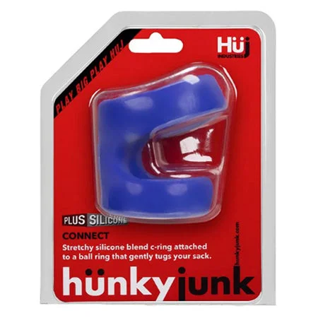 adult toys with suction-Hunkyjunk CONNECT cock ring/balltugger cobalt