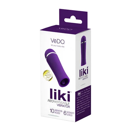 adult toys discreet appearance-Vedo Liki Rechargeable Flicker Deep Purple