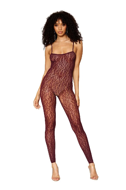 adult toys with waterproof settings-Catsuit Bodystocking and Shrug - One Size -  Burgundy